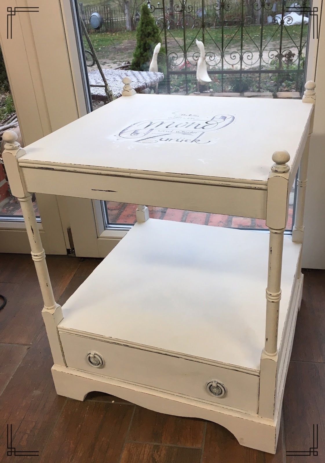 und nachher im Shabby Chic